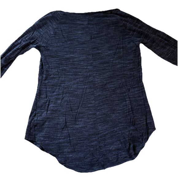 Athleta Women’s Size Small Marled Blue Long Sleeve Pullover Shirt Lightweight - Picture 5 of 12